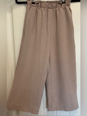 No Comments Girls Mauve/Pink/Neutral Wide Leg Pants Size 7/8 Dressy, Casual